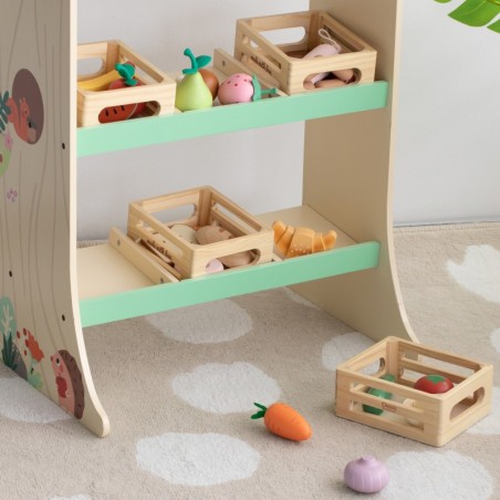 CLASSIC WORLD Puidust pliidiplaatide komplekt korvis, 6 tk.