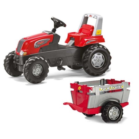 Rolly Toys RollyJunior RT - Pedaaltraktor haagisega Junior 3-8 aastat kuni 50kg
