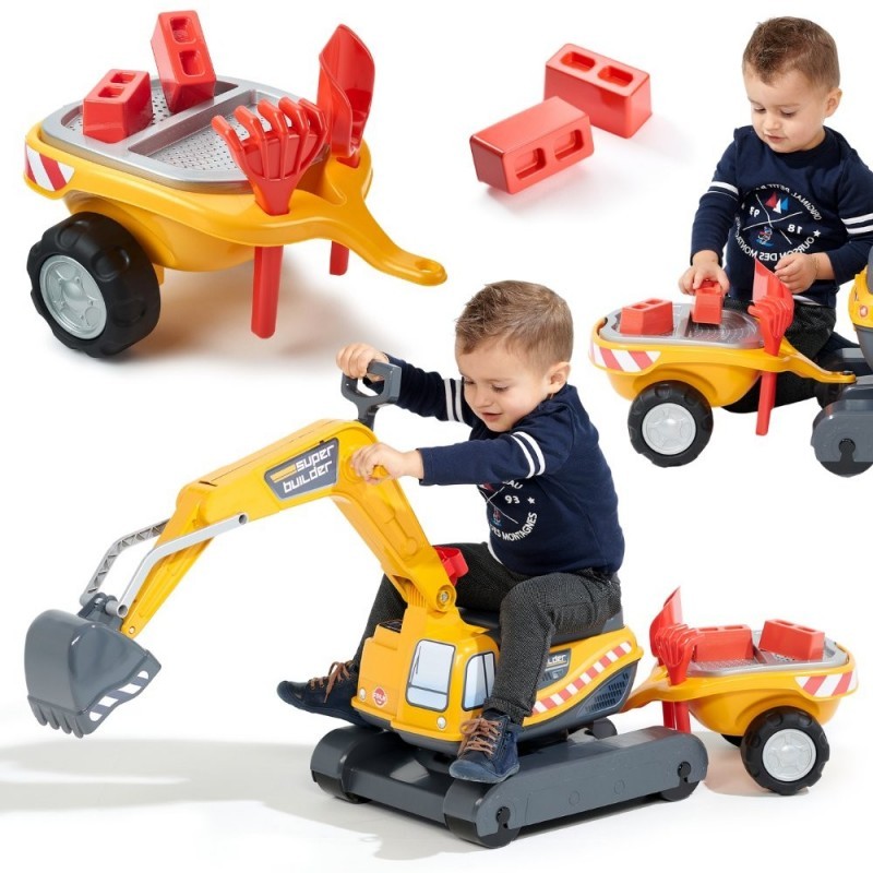 FALK Super Builder ekskavaator koos haagise ja tarvikutega