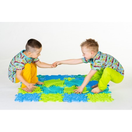 Sensoorse matt ortopeediline pusle, 11 tükki – sinine/roheline