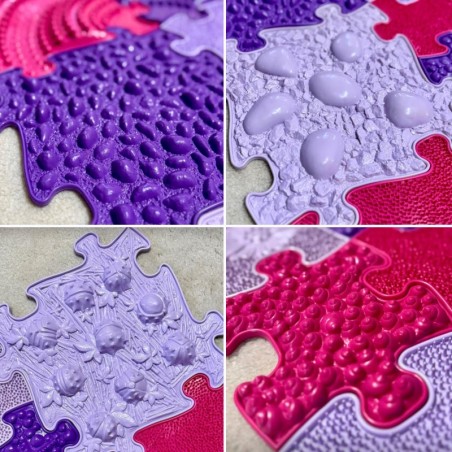 Sensoorne matt ortopeediline pusle, 11 tükki – roosa/lilla