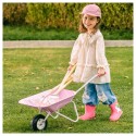 Laste aiakäru ja aiandus komplekt (rehad, labidas, kastekann ja taimesildid), roosa