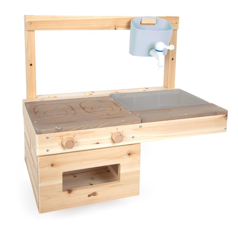 Seinale kinnitatav mudaköök, täispuit, hall töötasapind