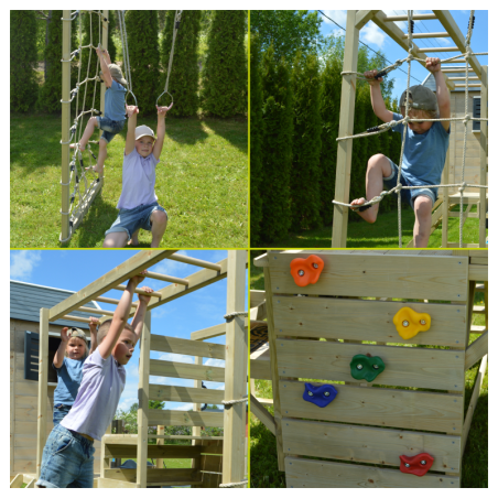 Mänguväljak M50-GK seiklus mängumaja platvormi, liumäe ja ühe kiigega + ronimismoodul ja mudaköök, pastell roosa