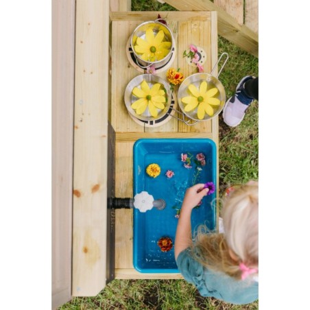 Mänguväljak M48 seiklus mängumaja platvormi ja liumäega + väliköök- pastell roosa