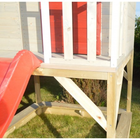 Mängumaja mänguväljak M7-G (moodul mängumaja+platvorm+liumägi) + ronimismoodul