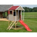 Mängumaja mänguväljak M7-K (moodul mängumaja+platvorm+liumägi) + väliköök