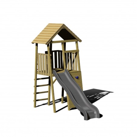 Mänguväljak Junior J1 hall (liumägi+ronimissein+platvorm)