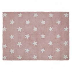 Pestav vaip Pink Stars White 120 x 160 cm