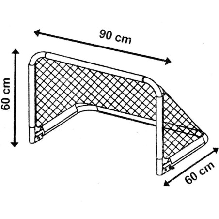 JALGPALLIVÄRAV Võrguga, KOKKUPANDAV 90x60x60cm ENERO PRO