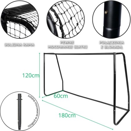 JALGPALLIVÄRAV 180x120x60CM ENERO PRO