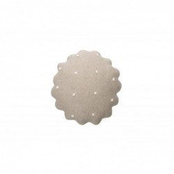 Kootud padi Round Biscuit Dune White