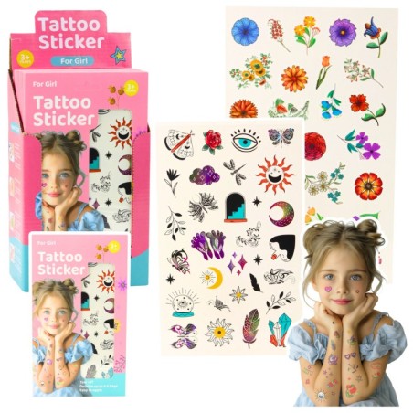 60 lilletätoveeringu komplekt lastele