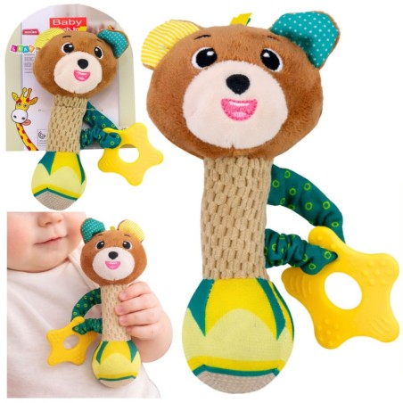 Beebidele mõeldud plüüsist kaisukarukõristi hammaste ja piiksudega