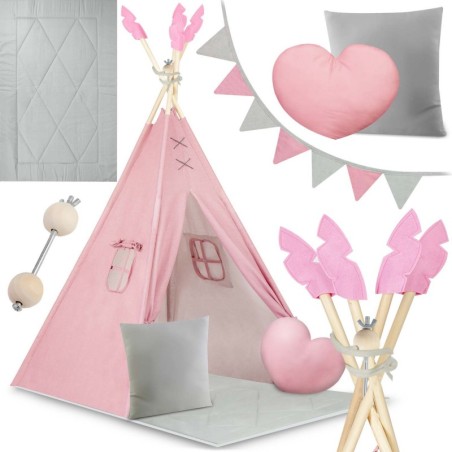 Teepee telk lastele NK-406 Nukido - roosa