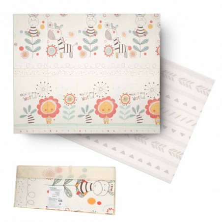 Kahepoolne kokkupandav vahtmatt 180x200cm loomade mustriga