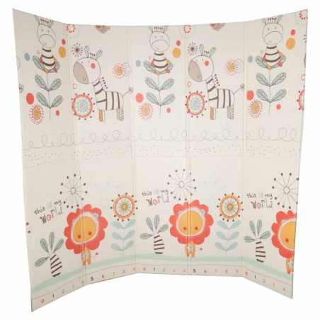 Kahepoolne kokkupandav vahtmatt 180x200cm loomade mustriga