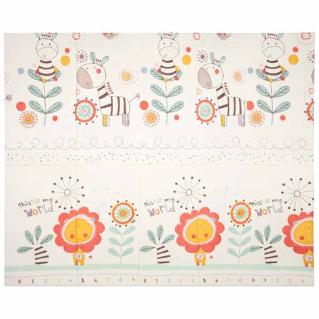 Kahepoolne kokkupandav vahtmatt 180x200cm loomade mustriga