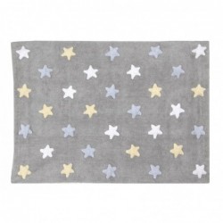 Pestav vaip Tricolor Star Gris/Azul 120 x 160 cm