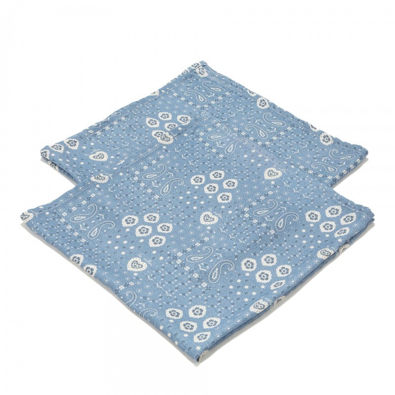 Bambusest ruudukujuline komplekt BANDANA DENIM