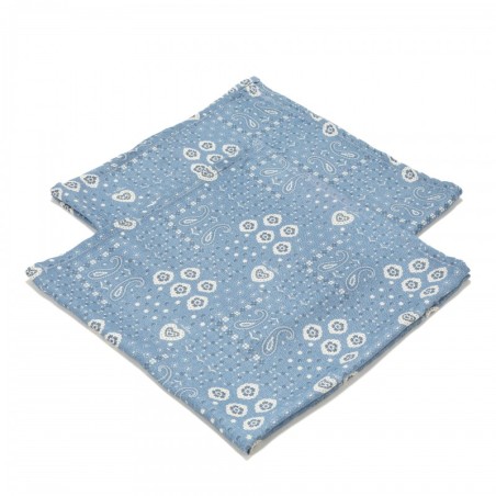 Bambusest ruudukujuline komplekt BANDANA DENIM