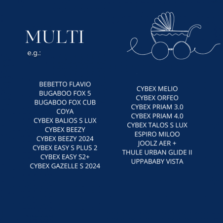 Jalutuskäru istmevooder Cotton Velvet Multi BANDANA DENIM