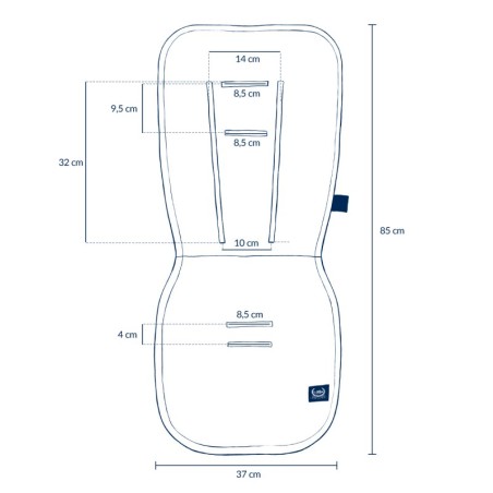 Jalutuskäru istmevooder Cotton Velvet Multi BANDANA CREAM