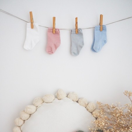 Bambus beebisokid 2 paari, hall/helesinine