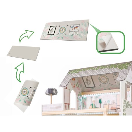 Nukumaja Boho koos mööbliga + LED tuled