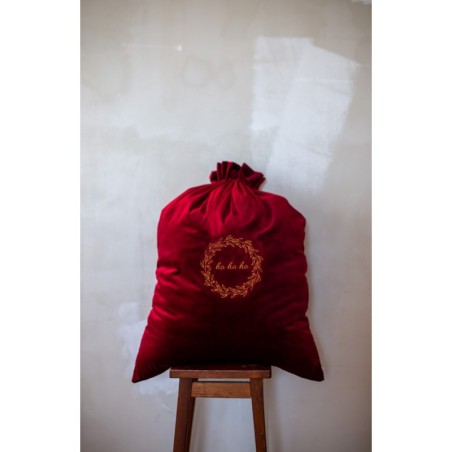 Velvet jõulukott, punane