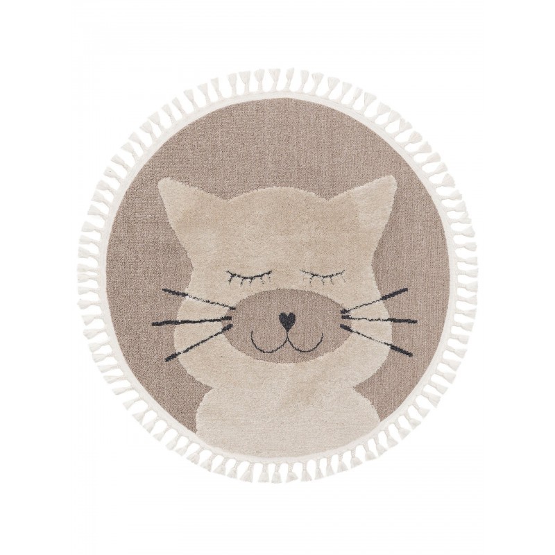 Lastetoa vaip Momo cat beež Ø 120 cm
