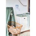 Musliinlapid puuvill 115x115 cm, 2 tk, ash green