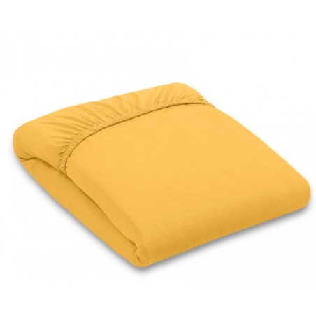 Kummiga voodilina jersey 120x60 cm, kollane