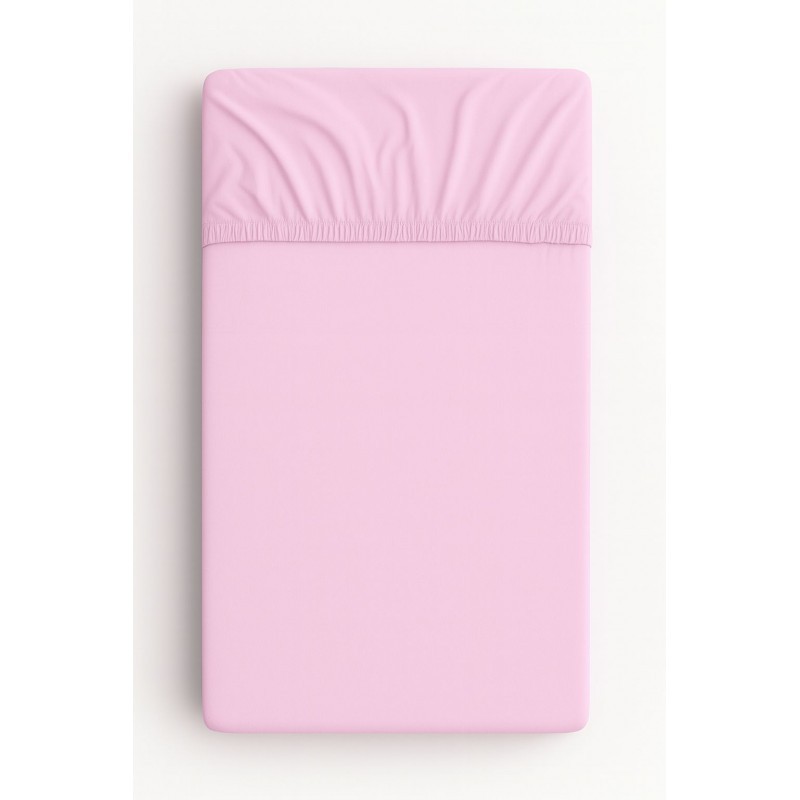 Kummiga voodilina jersey 120x60 cm, roosa
