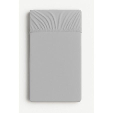 Kummiga voodilina jersey 140x70 cm, helehall