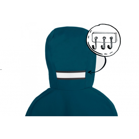 Laste softshell jope fliisvoodriga Street, must/cobalt mäed