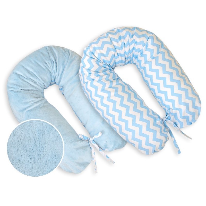 Rasedus tugipadi / imetamispadi kahepoolne, Simple chevron blue