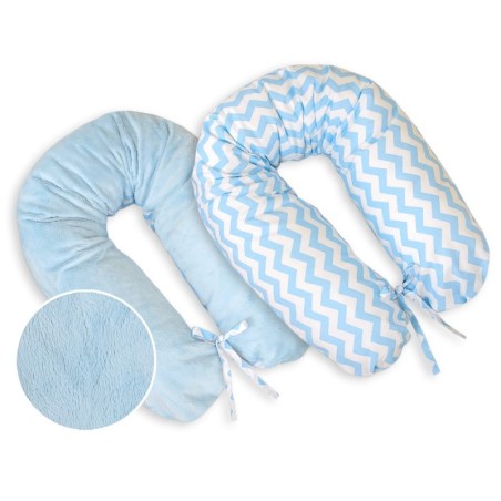 Rasedus tugipadi / imetamispadi kahepoolne, Simple chevron blue