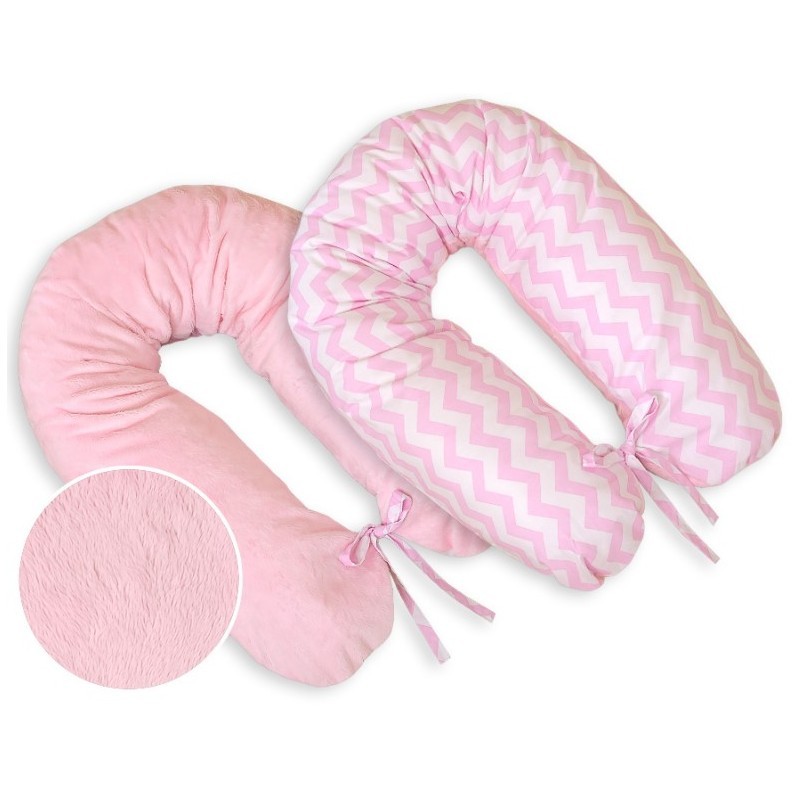 Rasedus tugipadi / imetamispadi kahepoolne, Simple chevron pink