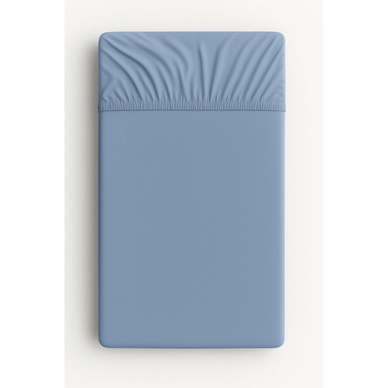 Kummiga voodilina 60x120 cm, pastell sinine