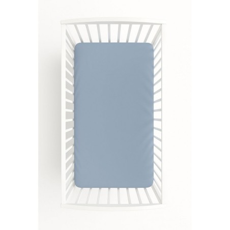 Kummiga voodilina 60x120 cm, pastell sinine
