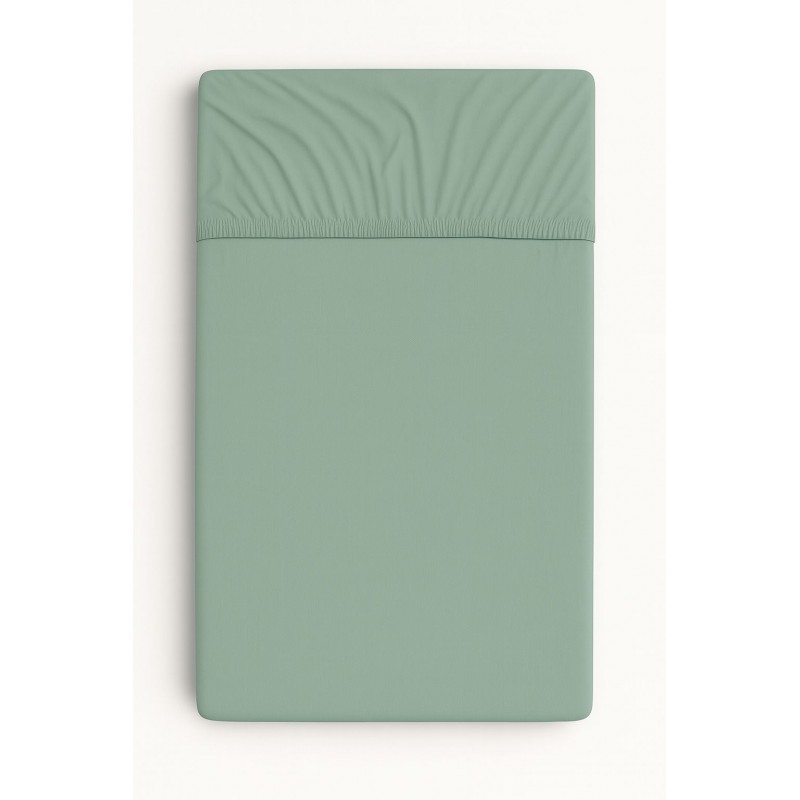 Kummiga voodilina 120x60 cm, pastell roheline