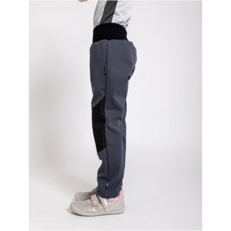 Softshell püksid fliisvoodriga Flexi lastele, hall
