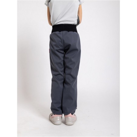 Softshell püksid fliisvoodriga Flexi lastele, hall
