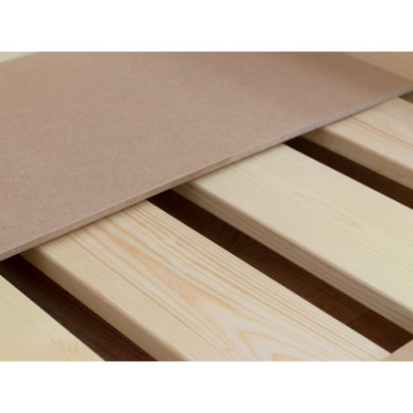 Voodi alune sahtel (raam+täispõhi) Buddy ratastel, naturaalne