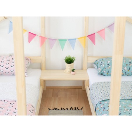 Puidust majavoodi kahele lapsele Villy, naturaalne (läbipaistev õli)