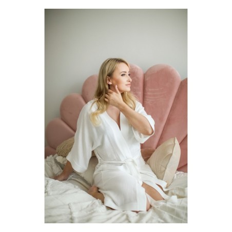 Hommikumantel / kimono, linane, helehall