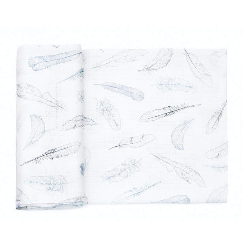 Bambus lapp 70x70 cm, heavenly feathers