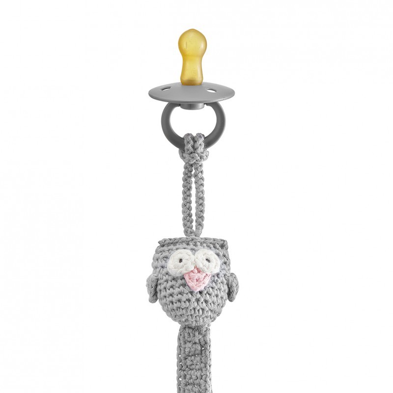 Lutikett, öökull, hall/roosa