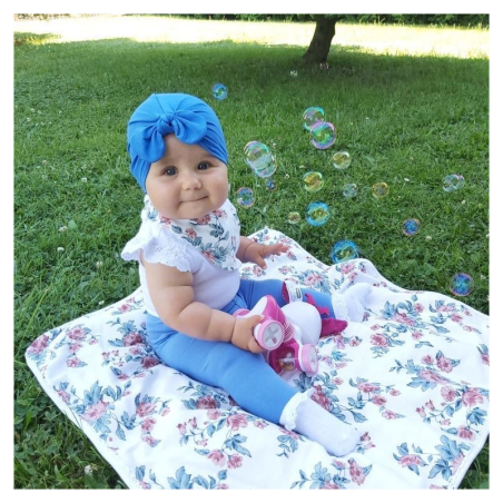 Bambusmüts turban, sinine